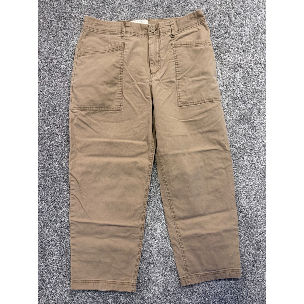 Lucky Brand Pants Womens 8/29 Tan‎ Khaki Utility Straight Leg Cropped Stretch
